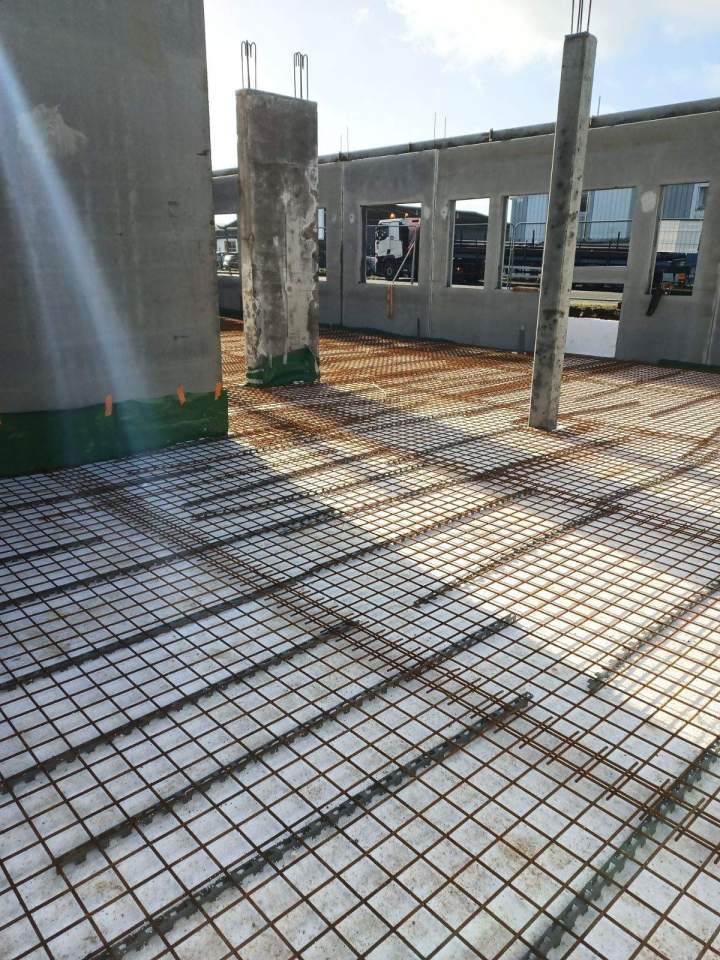 Ferraillage avant le coulage de béton