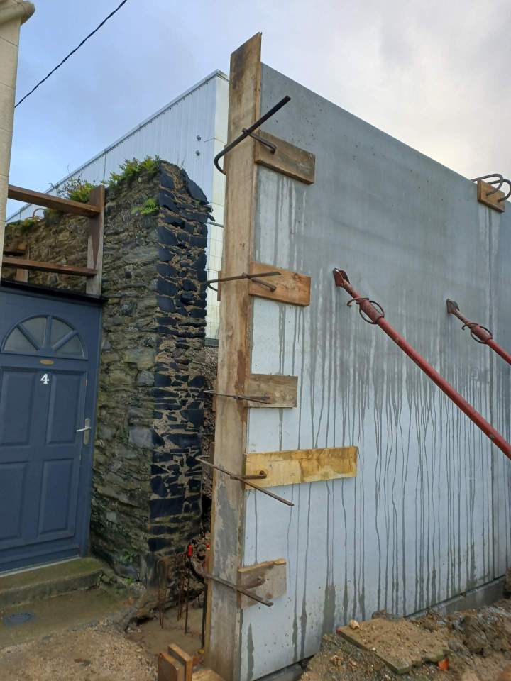 Création d'un mur en béton armé