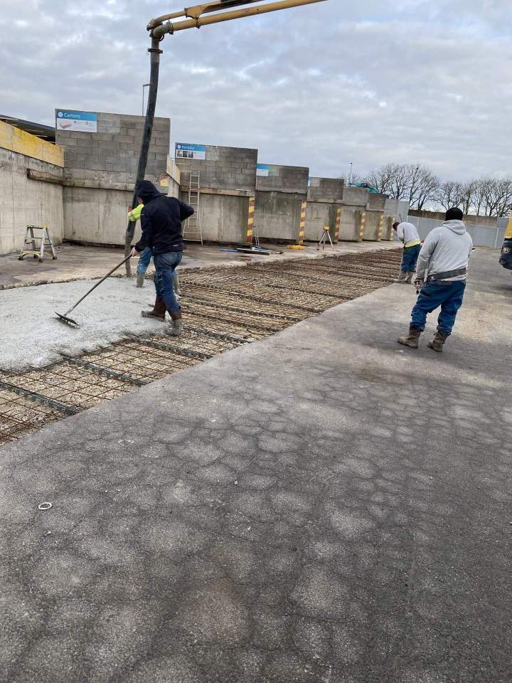 Coulage et lissage de dalle en béton armé Brest